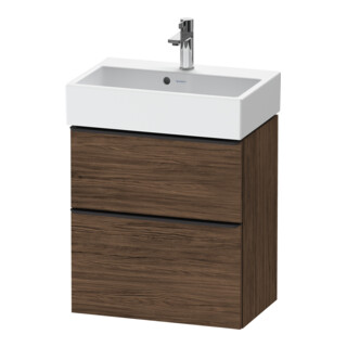 Duravit Waschtischunterschrank D-Neo Compact 58,4x37,2xcm, 1 Kast, 1 A, sw/Nuss dkl.