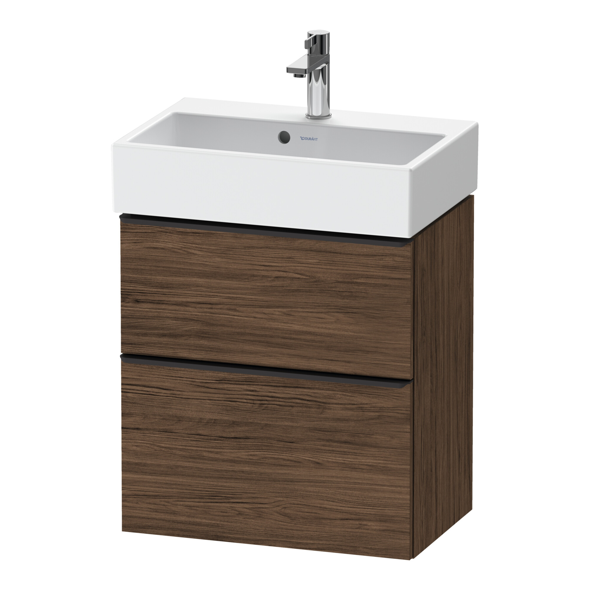 Duravit Waschtischunterschrank D-Neo Compact 58,4x37,2xcm, 1 Kast, 1 A, sw/Nuss dkl.