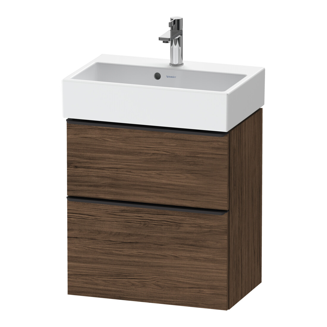 Duravit Waschtischunterschrank D-Neo Compact 58,4x37,2xcm, 1 Kast, 1 A, sw/Nuss dkl.