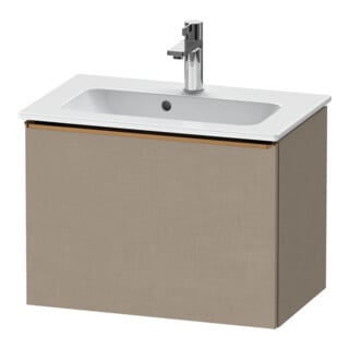 Duravit Waschtischunterschrank D-Neo Compact 61x37,2, bron geb/Leinen, 1 Ausz., wandhängend