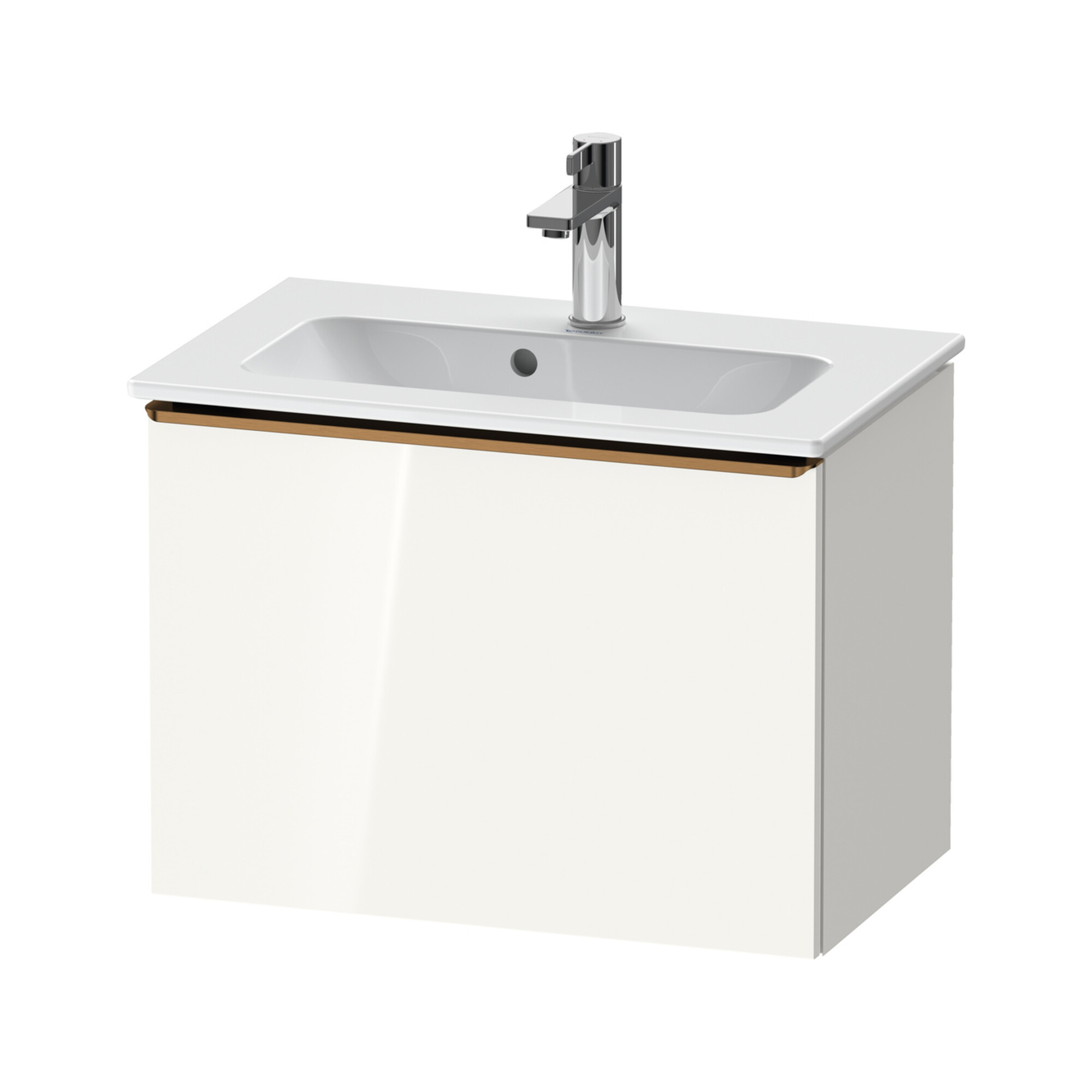 Duravit Waschtischunterschrank D-Neo Compact 61x37,2, bron geb/we hgl, 1 Ausz., wandhängend