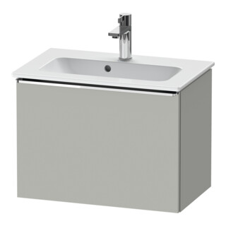 Duravit Waschtischunterschrank D-Neo Compact 61x37,2, chr/Beton ma, 1 Ausz., wandhängend