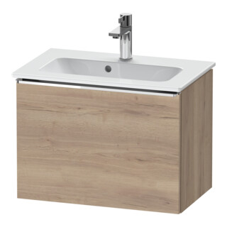 Duravit Waschtischunterschrank D-Neo Compact 61x37,2, chr/Eiche marm., 1 Ausz., wandhängend
