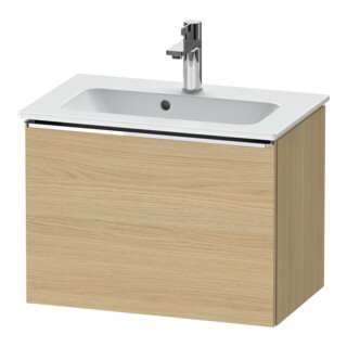 Duravit Waschtischunterschrank D-Neo Compact 61x37,2, chr/Eiche Nat, 1 Ausz., wandhängend