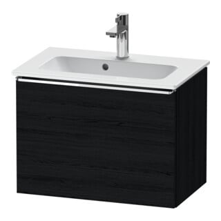 Duravit Waschtischunterschrank D-Neo Compact 61x37,2, chr/Eiche sw, 1 Ausz., wandhängend