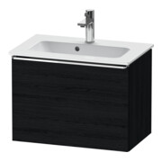 Duravit Waschtischunterschrank D-Neo Compact 61x37,2, chr/Eiche sw, 1 Ausz., wandhängend