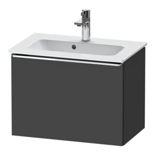 Duravit Waschtischunterschrank D-Neo Compact 61x37,2, chr/Grap ma, 1 Ausz., wandhängend