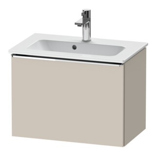 Duravit Waschtischunterschrank D-Neo Compact 61x37,2, chr/Taup ma, 1 Ausz., wandhängend