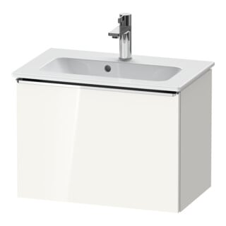 Duravit Waschtischunterschrank D-Neo Compact 61x37,2, chr/we hgl, 1 Ausz., wandhängend