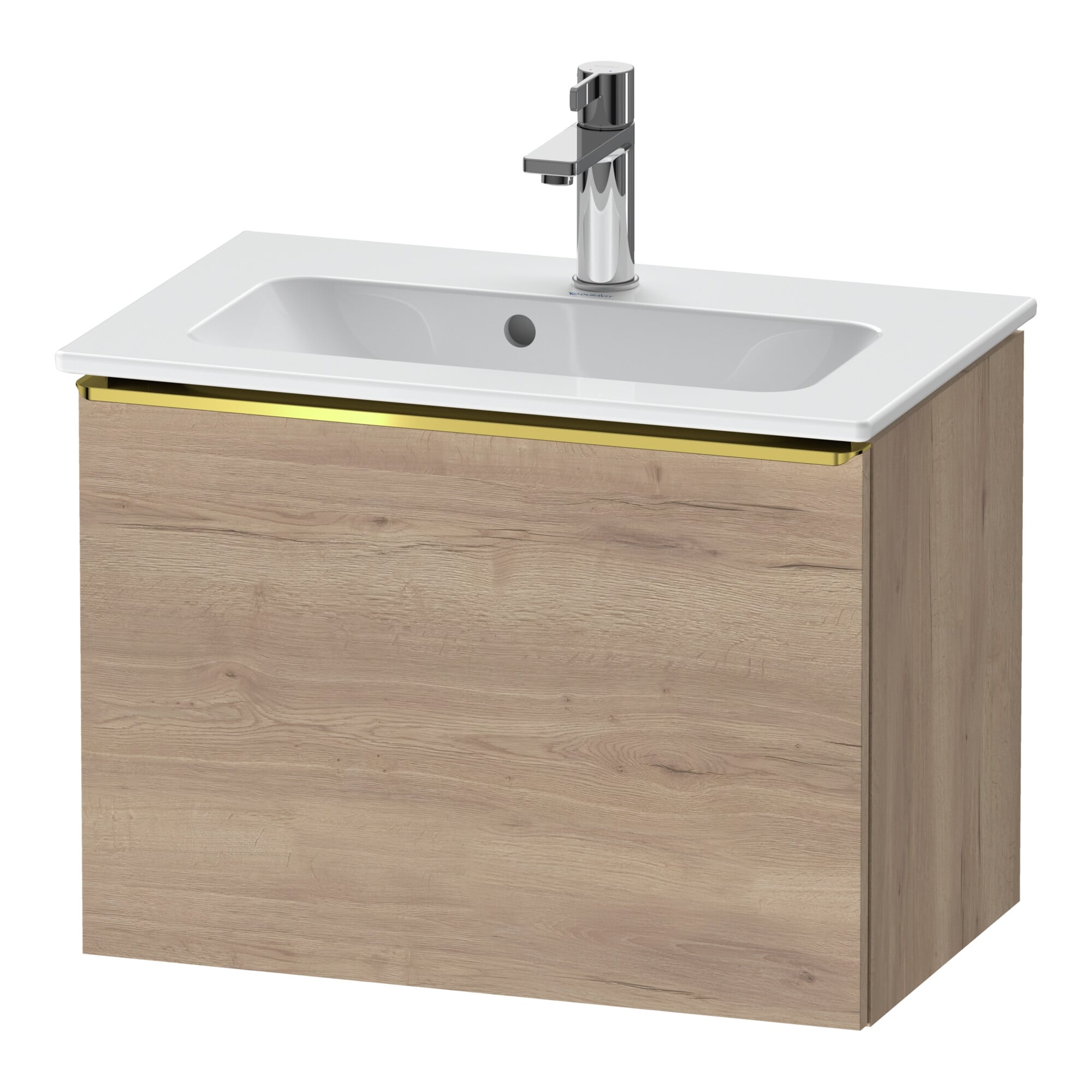 Duravit Waschtischunterschrank D-Neo Compact 61x37,2, g pol/Ei marm., 1 Ausz., wandhängend