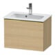 Duravit Waschtischunterschrank D-Neo Compact 61x37,2, g pol/Eiche Nat, 1 Ausz., wandhängend-1