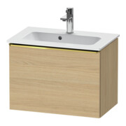 Duravit Waschtischunterschrank D-Neo Compact 61x37,2, g pol/Eiche Nat, 1 Ausz., wandhängend