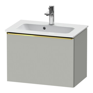 Duravit Waschtischunterschrank D-Neo Compact 61x37,2, gol pol/grau ma, 1 Ausz., wandhängend