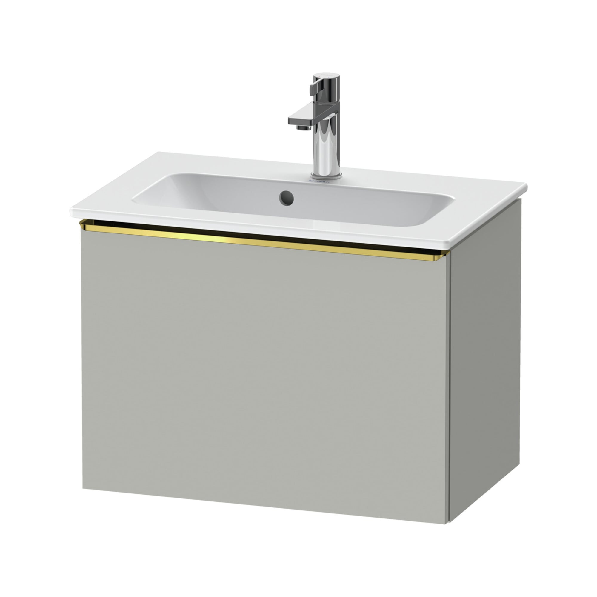 Duravit Waschtischunterschrank D-Neo Compact 61x37,2, gol pol/grau ma, 1 Ausz., wandhängend