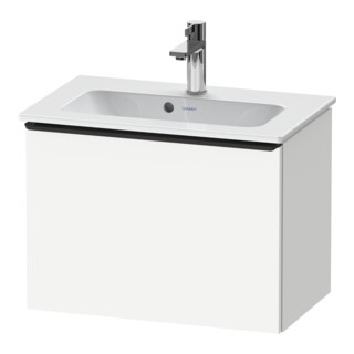 Duravit Waschtischunterschrank D-Neo Compact 61x37,2, schwarz/weiß ma, 1 Ausz., wandhängend