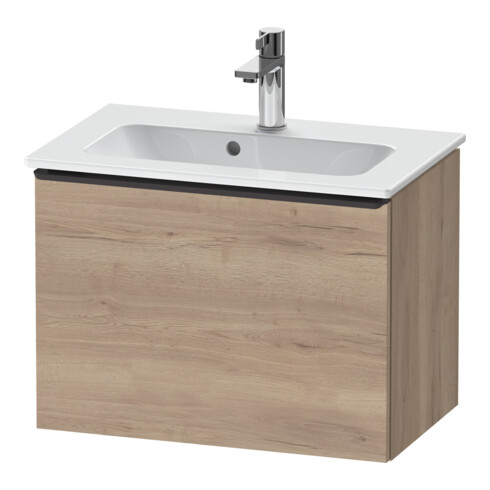 Duravit Waschtischunterschrank D-Neo Compact 61x37,2, sw/Ei marm., 1 Ausz., wandhängend