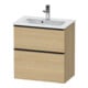 Duravit Waschtischunterschrank D-Neo Compact 61x37,2, sw/Ei N, 1 Kast, 1 Ausz., wandhängend-1