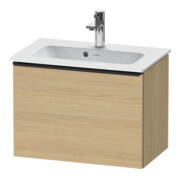 Duravit Waschtischunterschrank D-Neo Compact 61x37,2, sw/Ei Nat, 1 Ausz., wandhängend