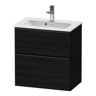 Duravit Waschtischunterschrank D-Neo Compact 61x37,2, sw/Ei s, 1 Kast, 1 Ausz., wandhängend