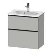 Duravit Waschtischunterschrank D-Neo Compact 61x37,2, sw/gr m, 1 Kast, 1 Ausz., wandhängend