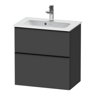 Duravit Waschtischunterschrank D-Neo Compact 61x37,2, sw/Grap m, 1 Kast, 1 A, wandhängend
