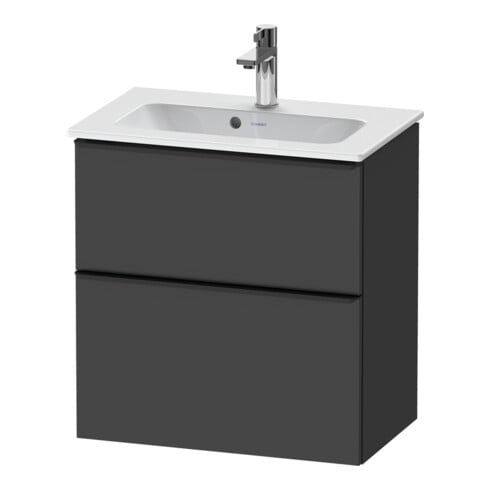 Duravit Waschtischunterschrank D-Neo Compact 61x37,2, sw/Grap m, 1 Kast, 1 A, wandhängend