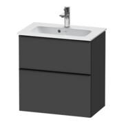 Duravit Waschtischunterschrank D-Neo Compact 61x37,2, sw/Grap m, 1 Kast, 1 A, wandhängend