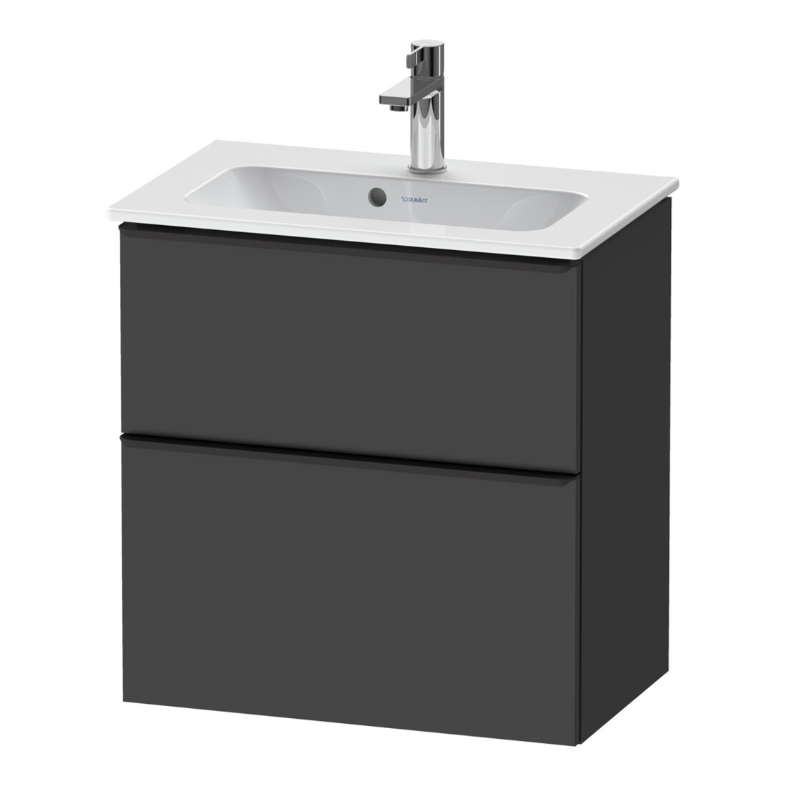 Duravit Waschtischunterschrank D-Neo Compact 61x37,2, sw/Grap m, 1 Kast, 1 A, wandhängend