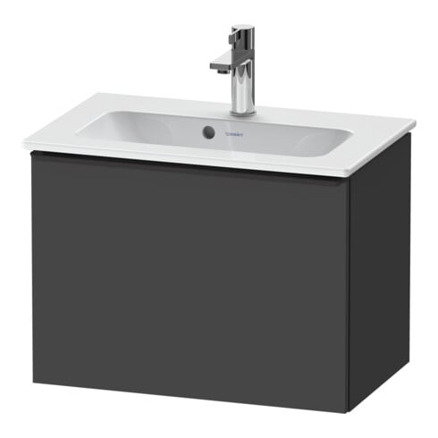 Duravit Waschtischunterschrank D-Neo Compact 61x37,2, sw/Grap ma, 1 Ausz., wandhängend