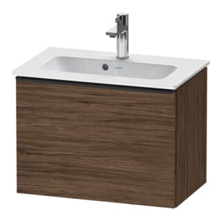 Duravit Waschtischunterschrank D-Neo Compact 61x37,2, sw/Nuss dkl., 1 Ausz., wandhängend