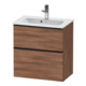 Duravit Waschtischunterschrank D-Neo Compact 61x37,2, sw/Nuss N, 1 Kast, 1 A, wandhängend-1