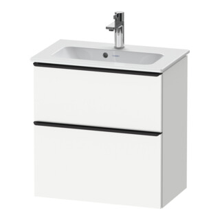 Duravit Waschtischunterschrank D-Neo Compact 61x37,2, sw/w m, 1 Kast, 1 Ausz., wandhängend