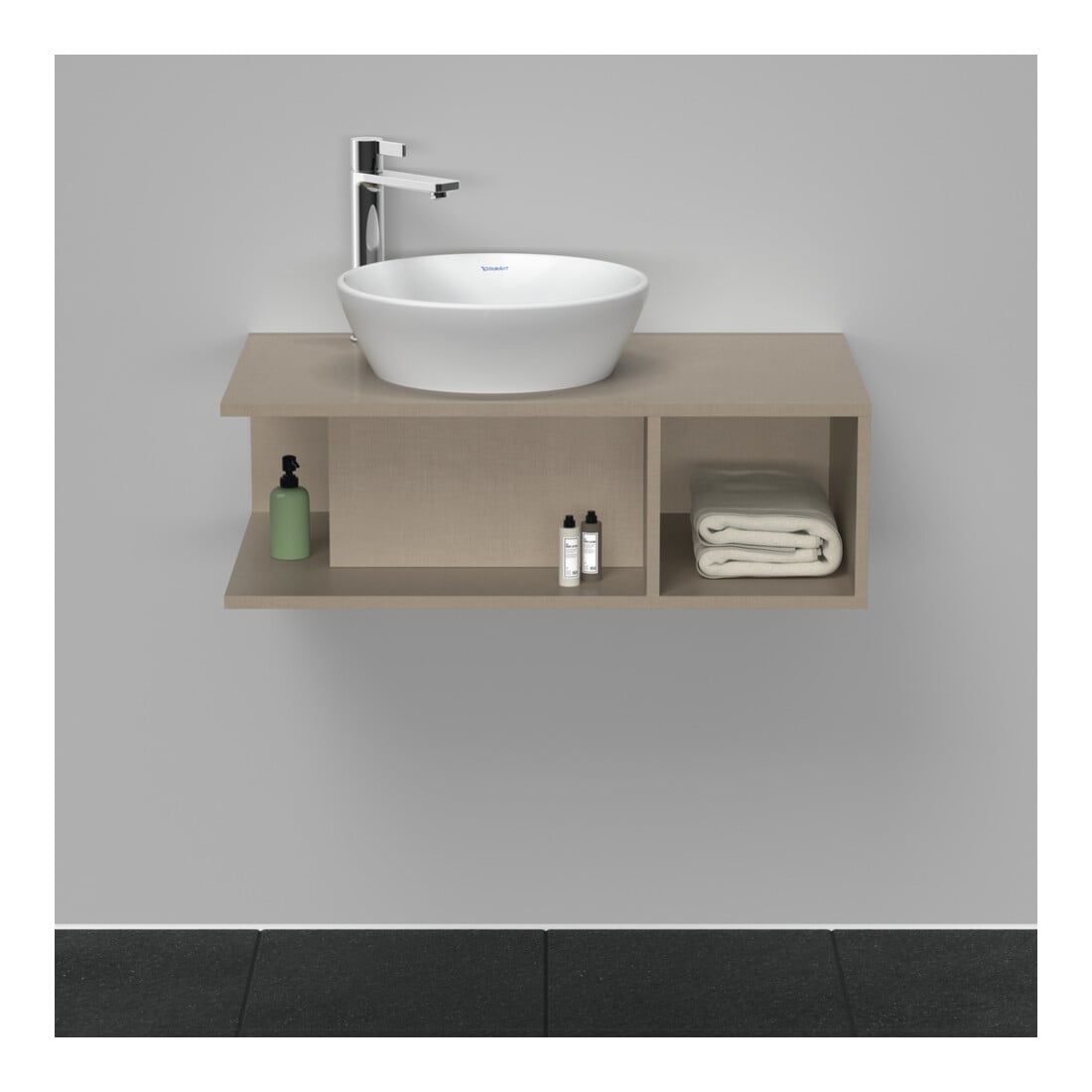 Duravit Waschtischunterschrank D-Neo Compact 80x48cm, lei, 1 Fa, 1 Konsolenpl., wandhängend