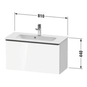 Duravit Waschtischunterschrank D-Neo Compact 81x37,2, ch/Bas ma, 1 Ausz., wandhängend-4