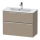 Duravit Waschtischunterschrank D-Neo Compact 81x37,2, ch/Lein, 1 Kast, 1 Ausz., wandhängend-1