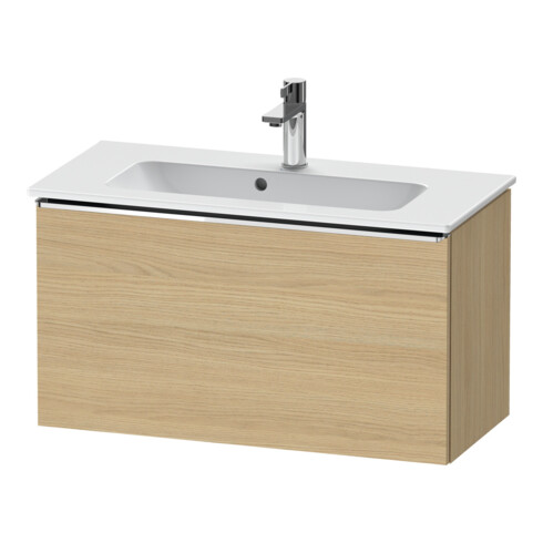 Duravit Waschtischunterschrank D-Neo Compact 81x37,2, chr/Eiche Nat, 1 Ausz., wandhängend