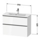 Duravit Waschtischunterschrank D-Neo Compact 81x37,2, chr/Gra m, 1 Kast, 1 A, wandhängend