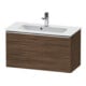 Duravit Waschtischunterschrank D-Neo Compact 81x37,2, chr/Nussb dkl., 1 Ausz., wandhängend-1