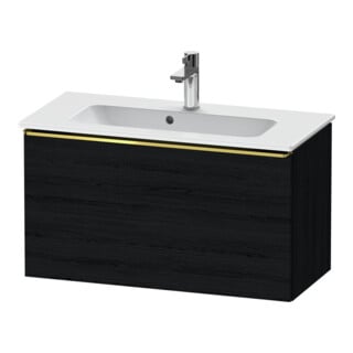 Duravit Waschtischunterschrank D-Neo Compact 81x37,2, g pol/Eiche sw, 1 Ausz., wandhängend