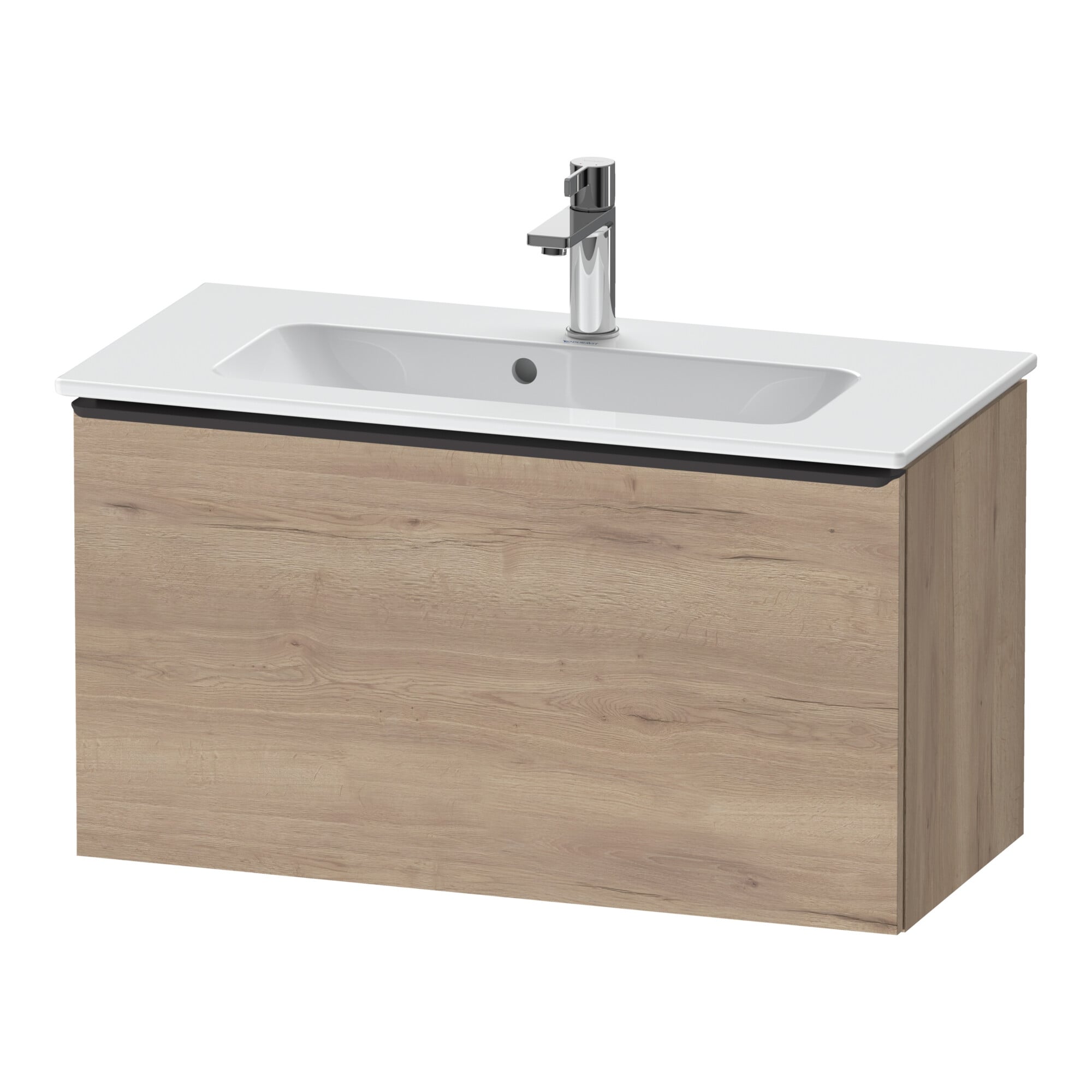 Duravit Waschtischunterschrank D-Neo Compact 81x37,2, sw/Ei marm., 1 Ausz., wandhängend