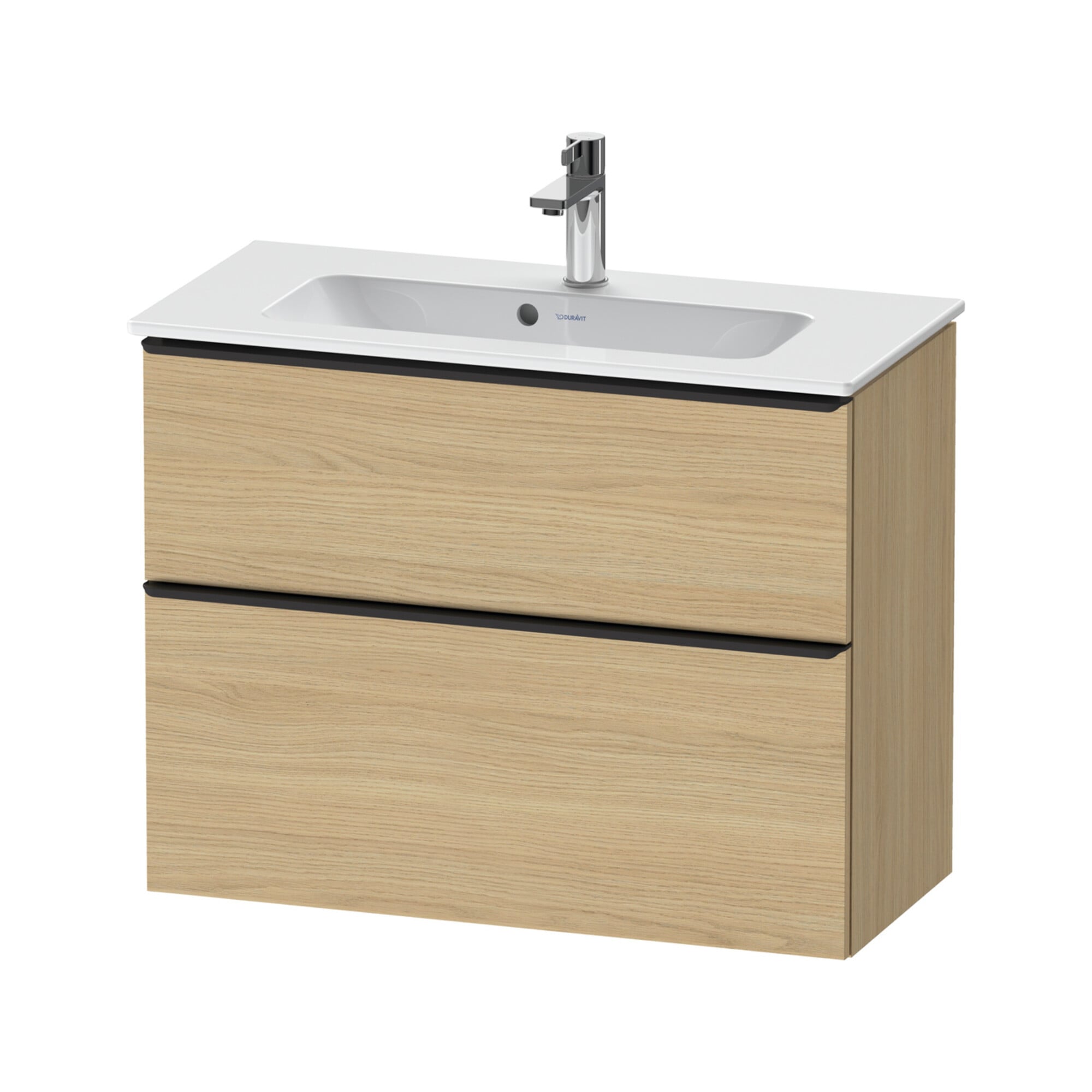 Duravit Waschtischunterschrank D-Neo Compact 81x37,2, sw/Ei N, 1 Kast, 1 Ausz., wandhängend