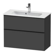Duravit Waschtischunterschrank D-Neo Compact 81x37,2, sw/Grap m, 1 Kast, 1 A, wandhängend