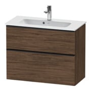 Duravit Waschtischunterschrank D-Neo Compact 81x37,2, sw/Nuss d, 1 Kast, 1 A, wandhängend
