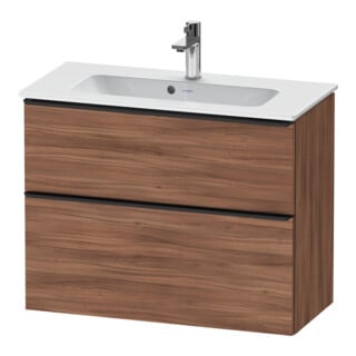 Duravit Waschtischunterschrank D-Neo Compact 81x37,2, sw/Nuss N, 1 Kast, 1 A, wandhängend