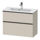 Duravit Waschtischunterschrank D-Neo Compact 81x37,2, sw/Taup m, 1 Kast, 1 A, wandhängend-1
