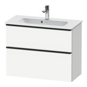 Duravit Waschtischunterschrank D-Neo Compact 81x37,2, sw/w m, 1 Kast, 1 Ausz., wandhängend