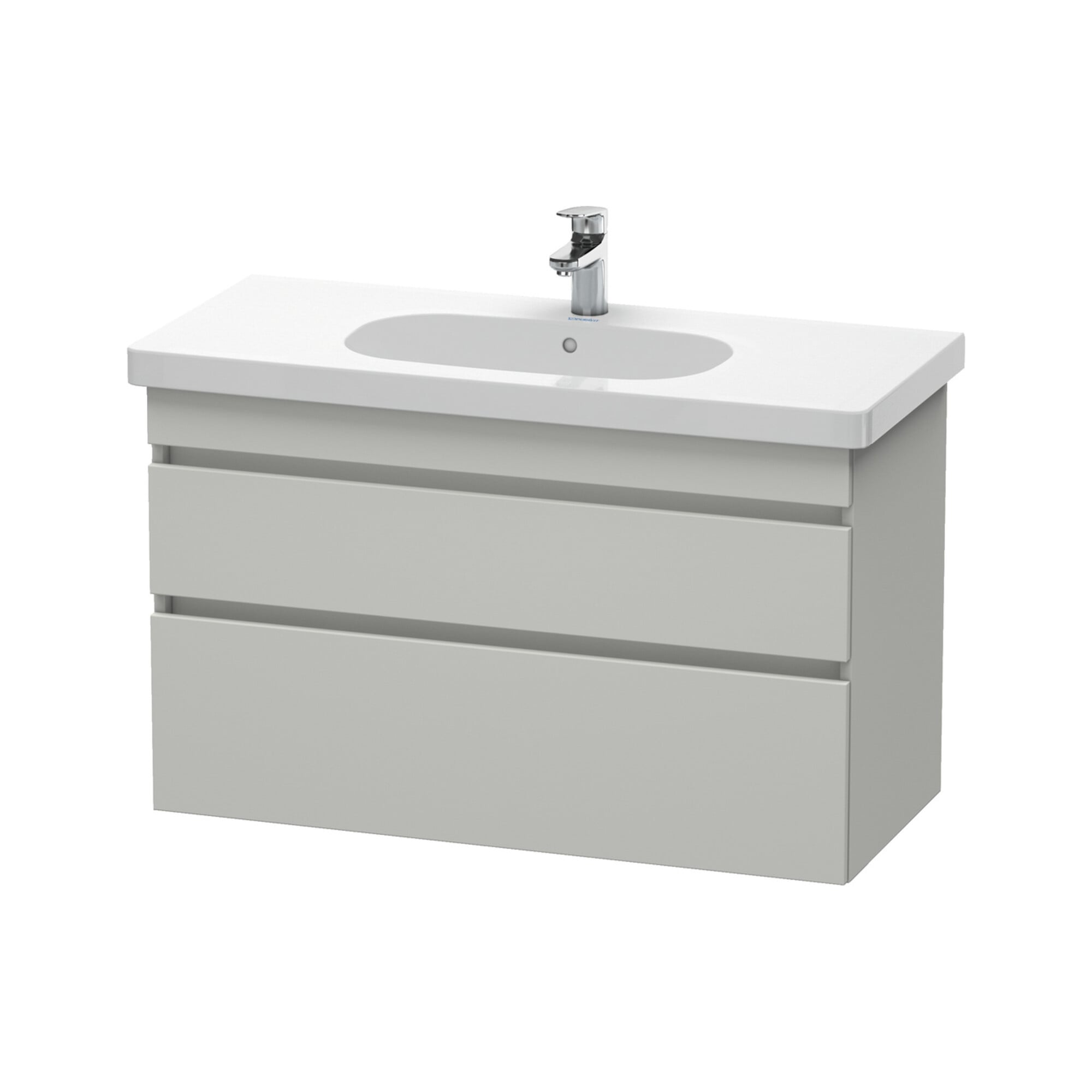 Duravit Waschtischunterschrank DuraStyle 100x45,3cm, betongr ma, 2 SchKa., wandhängend
