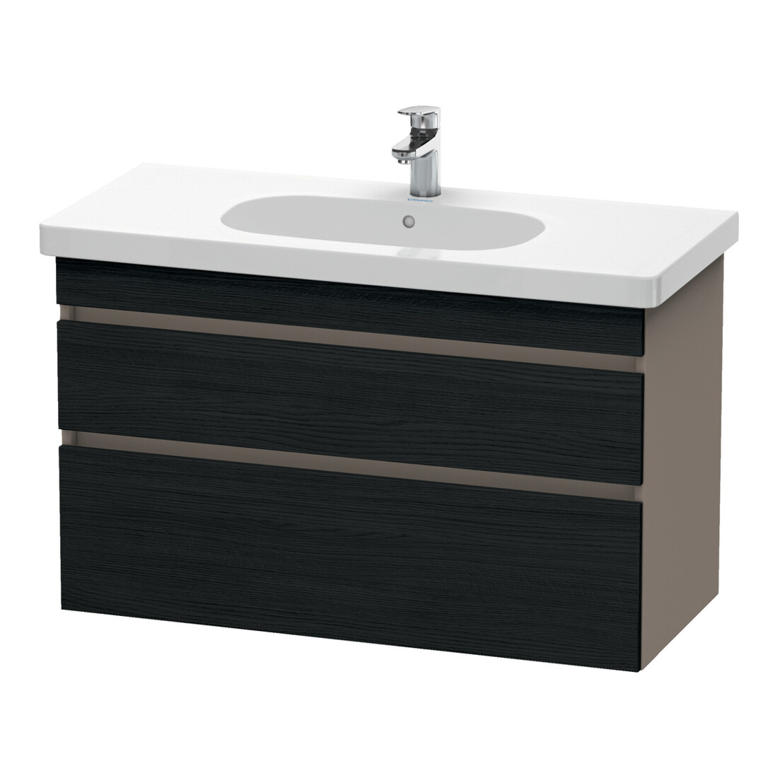 Duravit Waschtischunterschrank DuraStyle 100x45,3cm, E sw/Bas ma, 2 SchKa., wandhängend