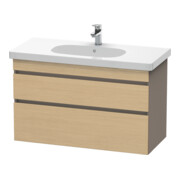 Duravit Waschtischunterschrank DuraStyle 100x45,3cm, Ei nat/b ma, 2 SchKa., wandhängend