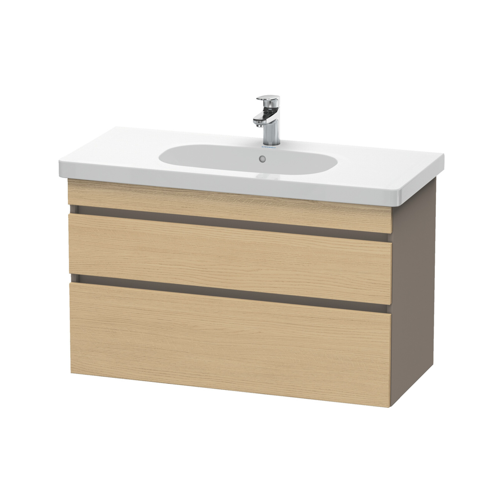 Duravit Waschtischunterschrank DuraStyle 100x45,3cm, Ei nat/b ma, 2 SchKa., wandhängend
